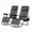 Gray, variant on GOCAPTAIN 2 Pack Zero Force Outdoor Lounge Chair with Pillow & Cup Holder, Foldable Reclining Patio Lounge Chair for Camping, Beach, Poolside, Black