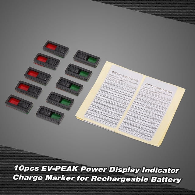 Marker 10pcs EV- GA102 Power Display Indicator Charge Marker Record Sticker for Rechargeable Battery