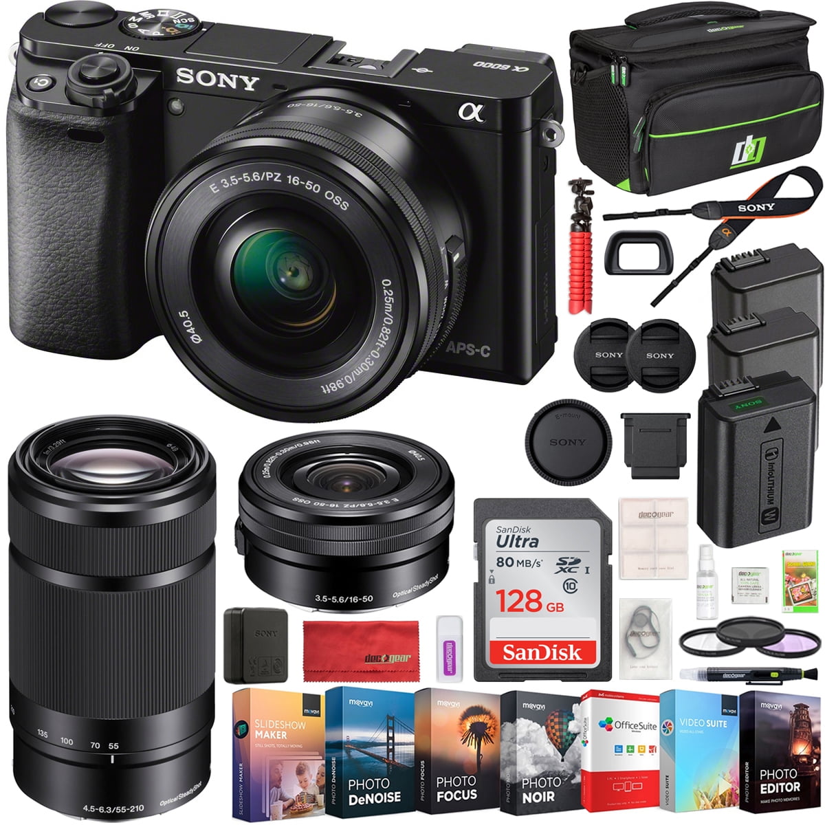 Sony Alpha a6000 24.3 Megapixel Mirrorless Camera with Lens, 0.63", 1.