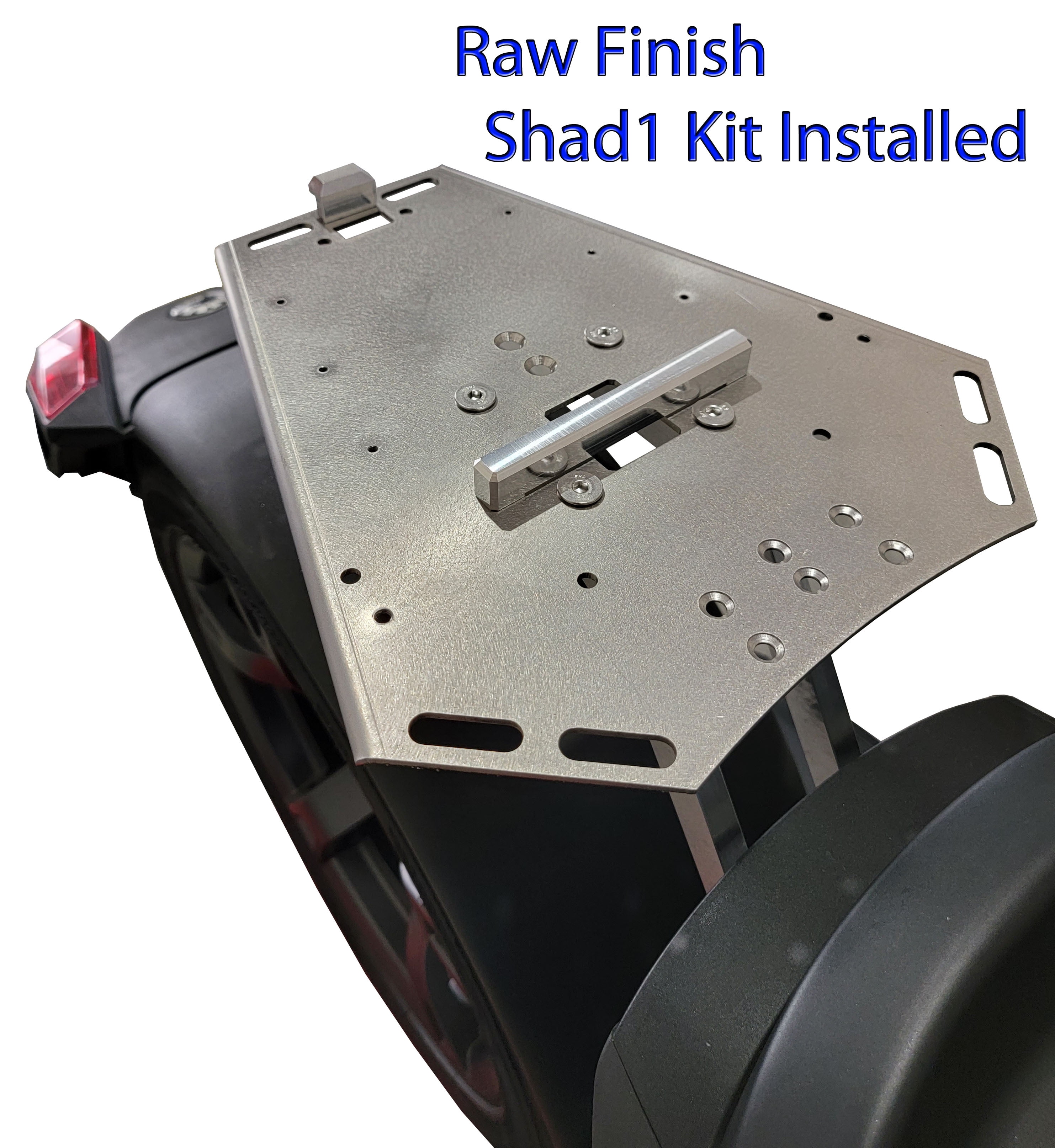 Can Am Ryker Luggage Rack Stainless Steel Small Shad Case Kit Installed ...