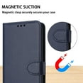 thumbnail image 6 of for iPhone 11 Pro Max Flip Wallet Case — Premium PU Leather TPU Protective Cover with Credit Card Slots Cash Slot Magnetic Anti-Scratch Shock-Absorbent Kickstand Wrist Strap Phone Case, Blue, 6 of 8