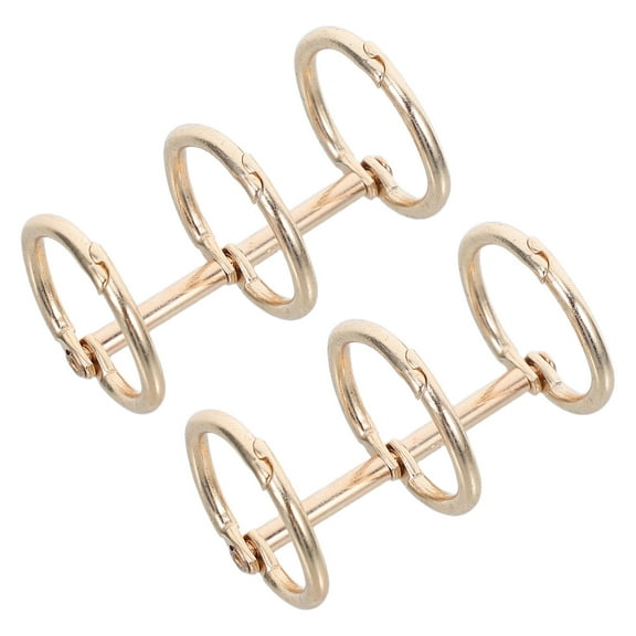 PBPBOX 2 Pcs Binder Rings for Documents Loose Leaf Organization Circular Clip Rings White Color