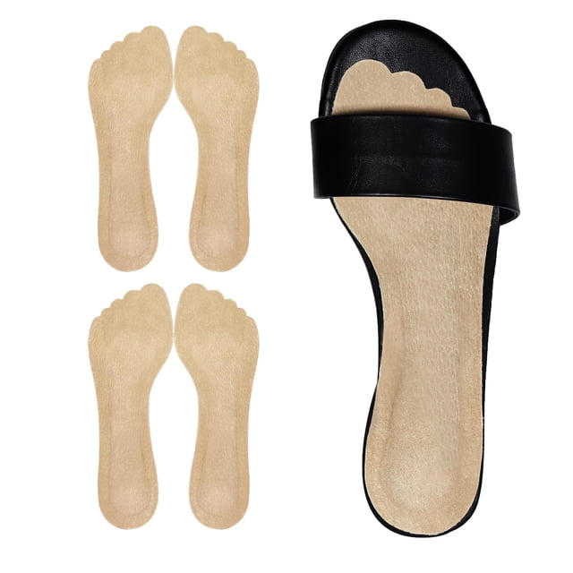 Plantillas antideslizantes de piel de cerdo LanJe para sandalias de tacón alto, talla 5-8