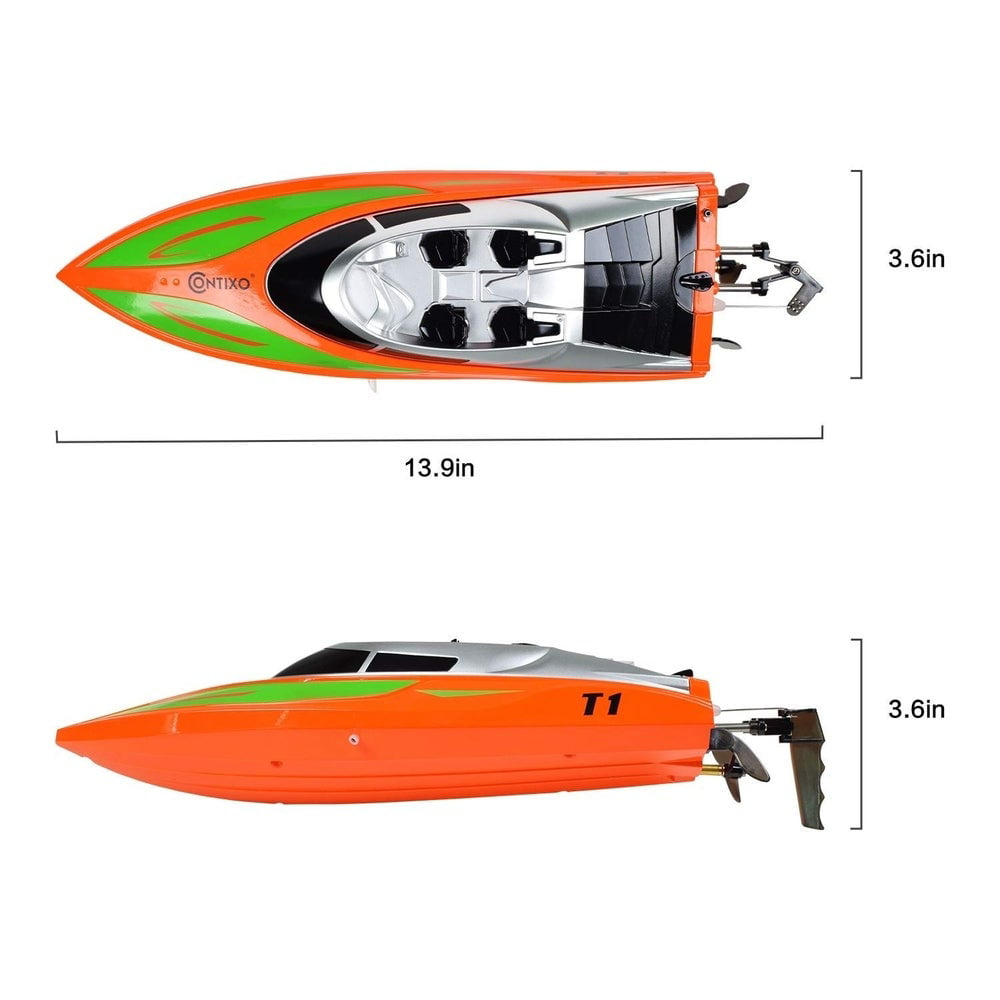 Details about   Contixo T2 RC Remote Control Racing Sport Boat SpeedboatSwimming Pool Toy 