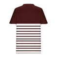 thumbnail image 4 of Kaemgyyd Womens Plus Size Tops Summer Striped Short Sleeve Pleated T Shirt Crew Neck Lightweight Blouse Outfits, 4 of 5