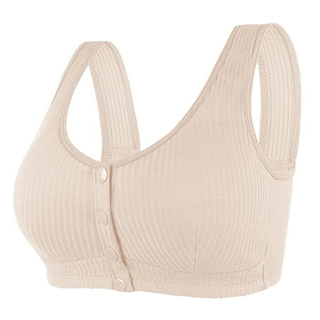 Women s Bra Comfort Wireless Bras Front Button Closure Bralette Push-up Plus Size Lingerie Breathable Underwear