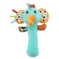 thumbnail image 2 of Baby Rattles Stuffed Animal Toys 0-6 Months,Activity Soft with Multi-Sensory Crinkle Textures, for Tummy Time Newborn 0-3-6-12 Months Boys, Girls, Elephant, Blue, 2 of 7