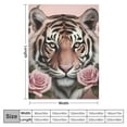 thumbnail image 4 of ONETECH Tiger Blanket Soft Warm Tiger Plush Throw Blanket Tiger Gifts for Tiger Lover Cozy Fluffy Flannel Bedding Tiger Animal Stuff Decor Blanket for Girls Boys Kids Adults Women Bed Travel, 4 of 6