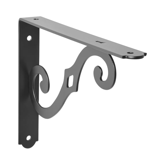 Hyper Tough 8 inch x 6 inch Scroll Bracket Black