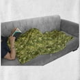 thumbnail image 5 of Forest Soft Flannel Fleece Throw Blanket, Repetitive Pine Trees Cartoon Spruce Illustration, Cozy Plush for Indoor and Outdoor Use, 50" x 60", Olive Green Yellow, by Ambesonne, 5 of 5