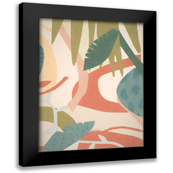 Urban Road 12x14 Black Modern Framed Museum Art Print Titled - Tropical Oasis I Poster
