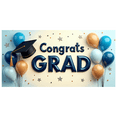 thumbnail image 1 of Congrats Grad Banner Sunflower Decor Backdrop Graduation Party Decoration Background Props Indoor Outdoor Celebration Removable Easy Setup, 1 of 4