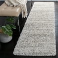 thumbnail image 3 of SAFAVIEH Hudson Shag Jaden Striped Runner Rug, Ivory/Grey, 2'3" x 8', 3 of 8