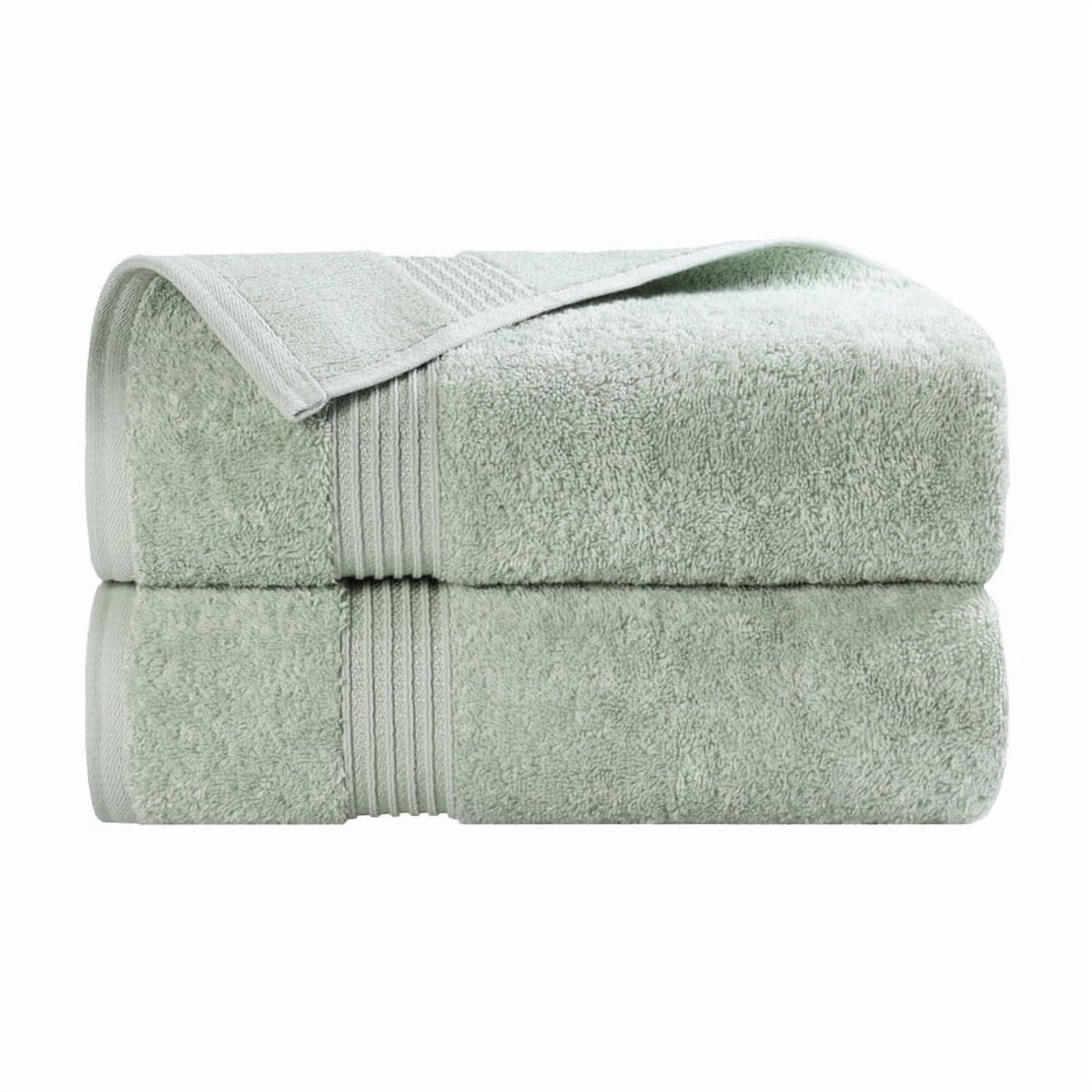 Superior Egyptian Cotton Absorbent Sage Bath Towel Set of 2