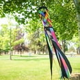 thumbnail image 4 of In the Breeze 5215 — Jewel Diagonal Weave 40" Windsock — Colorful Lattice Windsock with Color-Coordinated Tails, 4 of 7