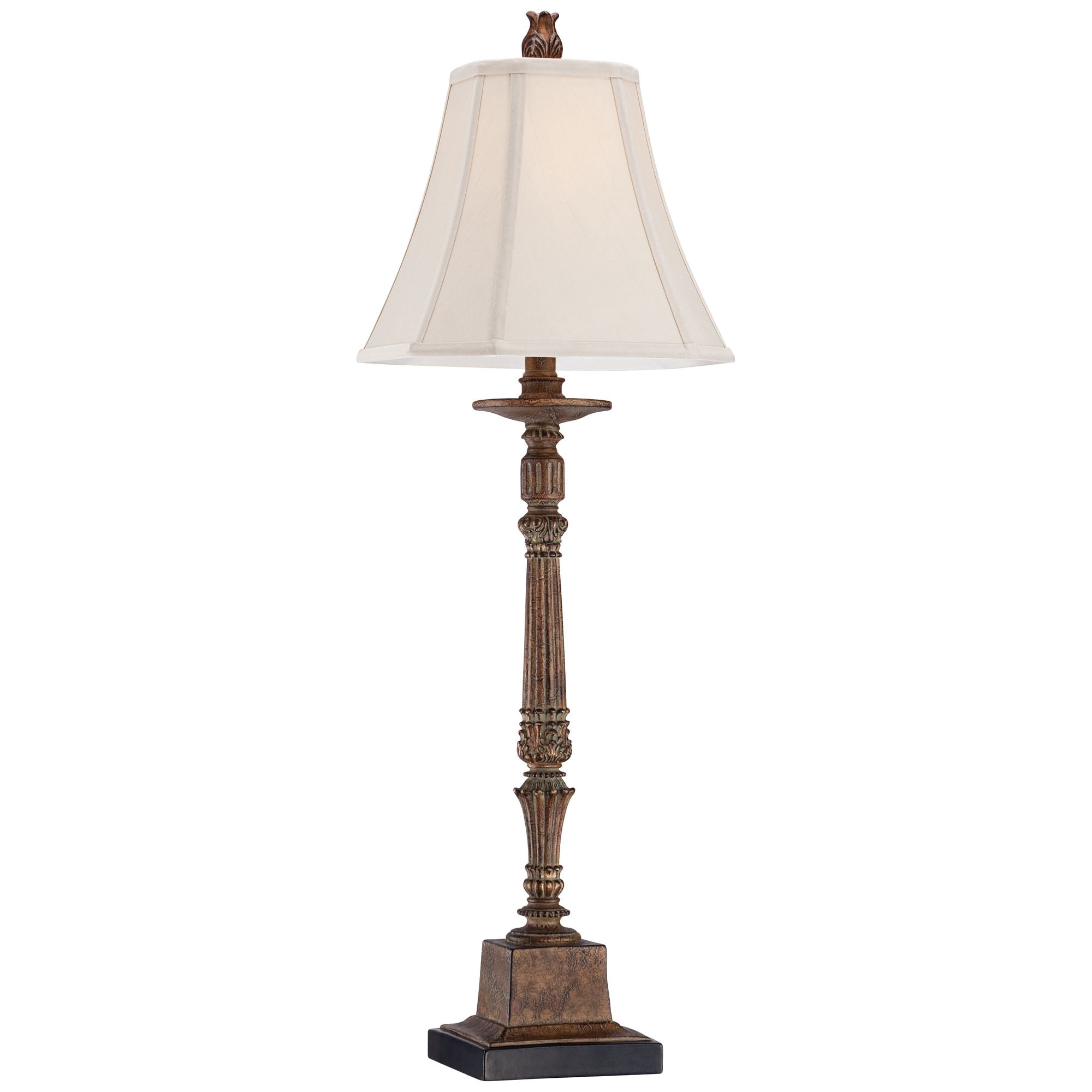 Regency Hill Thornewood 35 1/2" Tall Large Traditional End Table Lamp Brown Single Beige Shade Console Living Room Bedroom Bedside