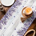 thumbnail image 3 of Purple Floral Table Runner 72 Inches, Spring Farmhouse Lavender Truck Wooden Gray Bed Runner Dresser Scarves Tabletop for Indoor Outdoor Parties/Ceremony/Banquet, 18" x 72", 3 of 9