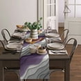thumbnail image 3 of Purple Grey Gradient Modern Geometric Abstract Table Runner Home Wedding Table Mat Centerpieces Decoration Dining Tablecloth, 3 of 5