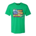 thumbnail image 2 of Wild Bobby, Colorful Neon Flag Hearts Love, Streetwear, Men Premium Tri Blend Tee, Envy, Small, 2 of 3