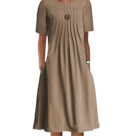 

Wrcnote Nightgowns for Women Loose Casual Long T Shirt Dress Short Sleeve Sleepwear Nightshirt Dress Summer Nightwear Pajama Dress