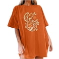 thumbnail image 4 of Njoeus Workout Tops for Women White Tops for Women Flower Graphic Shirt for Women Cute Floral Printed Short Sleeve Summer Tops Ladies Vintage Tees Teen Girls Casual T Shirt S-Xxl Women Shirt Plus Size, 4 of 5