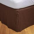 thumbnail image 1 of The Great American Store Multiple Sizes & Colors Pleated Bed Skirt with 15” Tailored Drop, (Full XL, Solid Chocolate) 600 Thread Count 100% Cotton - Covers Bed Legs and Frame, 1 of 3
