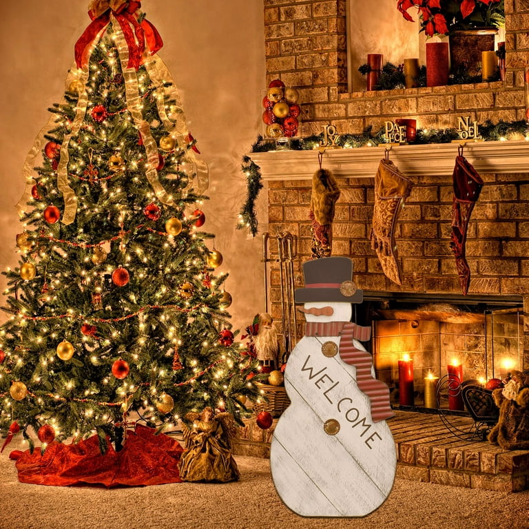Snowman, Winter Snowman Decor, Snowman Door Hanger, Snowman Porch Decor,  Wooden Snowman, Standing Snowman, Winter Door Hanger, Christmas Gift, One  of