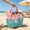 Mint Green, variant on Mesh Beach Tote Bag, Large Capacity Foldable Bag with Multiple Pockets, Quick Dry Pool Bag for Women, Gym Travel Tote, Sandproof, Mint Green Pink