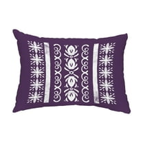 Simply Daisy, 14" x 20" Cuban Tile 2 Purple Abstract Decorative Outdoor Pillow