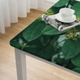 thumbnail image 4 of HAOXIT White Green Rectangle Square Tablecloths with Eucalyptus Leaves Print, Waterproof Square Table Covers 36*36, 4 of 7