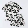 thumbnail image 2 of Zshosam Pjs for Girls Pajama Set Short Sleeve Shirt & Shorts, Toddler Pajamas, Girl & Boys Pajamas for Kids Size 9T 10T,(Black 9-10 Years), 2 of 3