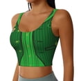thumbnail image 2 of Gukieu St Patrick's day Print Women's Sports Vest, Low-neck U-shaped Removable Pad Sports Bra for Yoga, Exercise, Dance-, 2 of 8