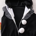 thumbnail image 6 of RUINIXCW Newborn Baby Girl Boy Halloween Cat Costume Infant Fall Winter Cosplay Outfit Warm Fleece Sleeveless Hooded Zipper Romper Stockings Set, 6 of 10