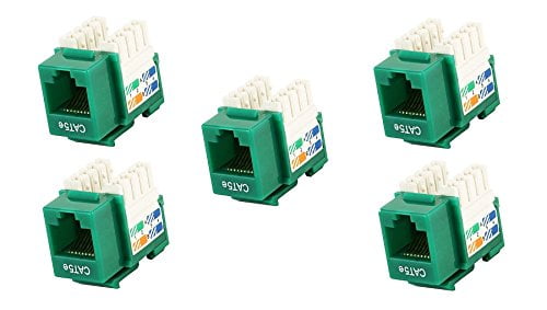 eDragon 2 Pack Cat5E Punch Down Keystone Jack Red eDragon 2 Pack Cat5E Punch Down Keystone Jack Red