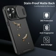 thumbnail image 6 of for iPhone 12 Pro / 12 6.1" Phone Case: Shockproof Protective Rugged Phone Cover with Camera Lens Slide | Drop Proof Military-Grade Protection TPU Hybrid Bumper Cases for iPhone 12 Pro / 12 6.1",Red, 6 of 9