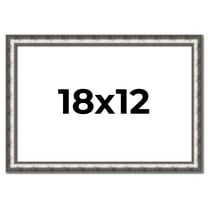 18x12 Frame Silver Real Wood Picture Frame Width 1.125 Inches | Interior Frame Depth 0.5 Inches |