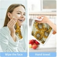 thumbnail image 4 of Coolnut 6 PCS Retro Sunflower Baby Washcloths Towel Set, Highly Absorbent & Soft Cotton Wash Cloths 12"x 12" Face Hand Towels for Bathroom, Multi-Purpose Fingertip Towels, 4 of 5