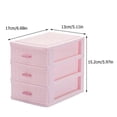 thumbnail image 2 of Storage Drawer Type Desktop Dresser Organizers for Cosmetics Pink Pp Material with Drawer Design 2Pcs, 2 of 4
