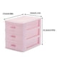 thumbnail image 2 of Storage Drawer Type Desktop Dresser Organizers for Cosmetics Pink Pp Material with Drawer Design 2Pcs, 2 of 4