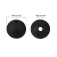 thumbnail image 2 of Uxcell Paquete de 50 cuentas de silicona de 9mm, cuentas de goma sueltas redondas para DIY en negro, 2 of 7
