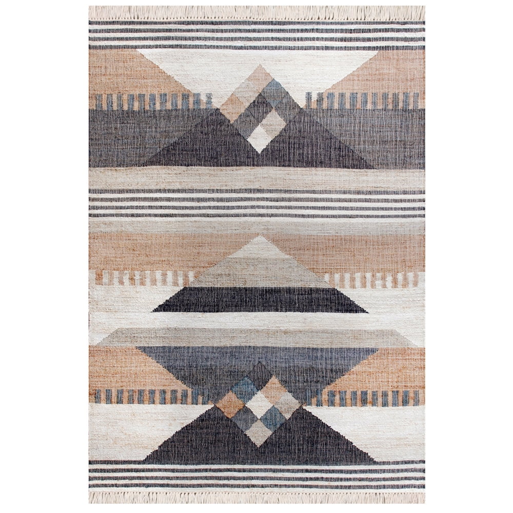 Ox Bay Finley Modern, Bohemian Geometric Hand-Made Area Rug, 2' x 3'