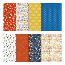 Soimoi 8 Pc Fat Quarter Bundle,Floral DitsyPrint 18"x 22"DIY Patchwork-100% CottonPre-Cut Quilting Fabric Multicolor