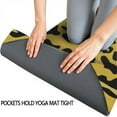 thumbnail image 3 of Yellow Leopard Pattern Hot Yoga Mat Towel Non Slip for Hot Yoga - Quick-Drying Yoga Mat Cover with 4 Corner Pockets with Travel Bag - Hot Yoga Towel Non Slip 74"x26", 3 of 6