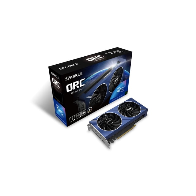 Sparkle Intel Arc A750 ORC OC Edition, 8GB GDDR6, ThermalSync, refrigeración rota, ventilador axial, placa posterior de metal, SA750C-8GOC