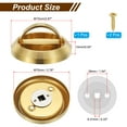 thumbnail image 2 of Recessed Sliding Door Pulls Handles 304 Stainless Steel Round Hidden Closet Finger Flush Knob with Screws Gold, 2 of 6