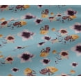 thumbnail image 4 of oneOone Cotton Jersey Sky Blue Fabric Flower & Leaves Watercolor Sewing Material Print Fabric By The Yard 58 Inche Wide, 4 of 4