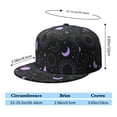 thumbnail image 5 of Astrology Sun Moon Snapback Hat - Gothic Flat Brim Adjustable Cap with Mystical Star Print for Streetwear, 5 of 5