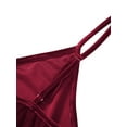 thumbnail image 6 of DYMADE Women Sexy Suspender V-Neck Solid Velvet Slip Dress, 6 of 6