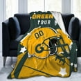 thumbnail image 2 of Custom Football City Green Bay Blanket Gifts for Men Women Personalized Fans Add Name and Number Throw Blankets, 40" X 50", 2 of 6