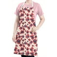 thumbnail image 5 of Pioneer Flower Floral Print Pattern Apron-Garden Aprons for Women with Pockets-Cotton Linen Waterproof Kitchen Cooking Gardening Aprons Adjustable for Kitchen,Cooking,BBQ and Salon 33x27 Inch, 5 of 7